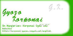 gyozo korponai business card